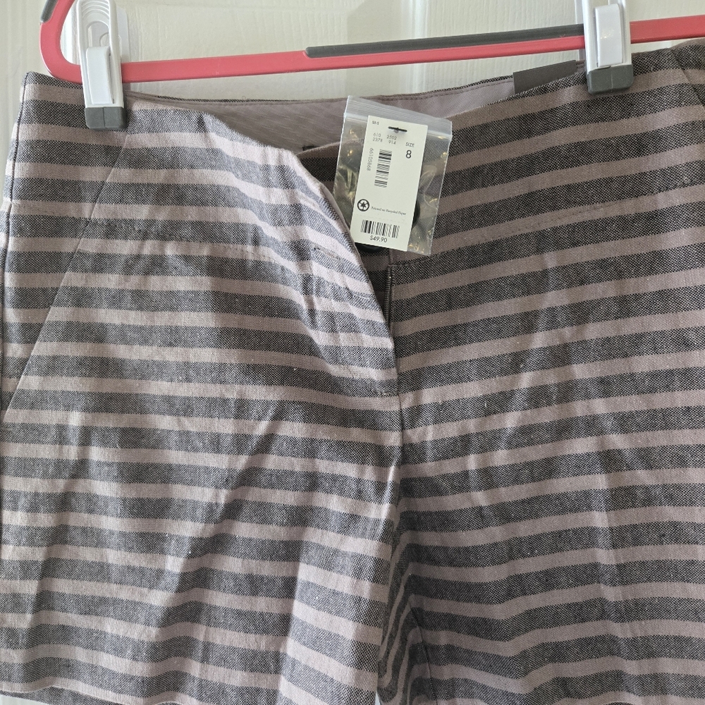 The Limited Brown and Black Striped Women Shorts